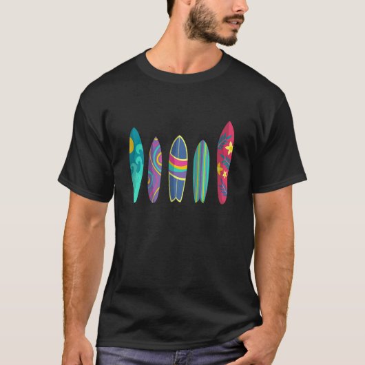 Surfboardekostuum voor vrouwen t-shirt (Voorkant)