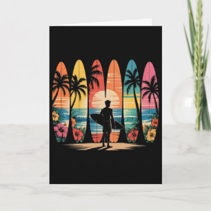 Surfboarder Hawaï Golf Surf Liefhebber Strand Surf Kaart
