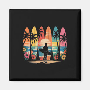 Surfboarder Hawaï Golf Surfen Liefhebber Strand Su Magneet