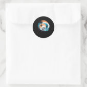 Surfboarder Hawaii Wave Surfplank Liefhebber Be Ronde Sticker (Tas)