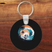 Surfboarder Hawaii Wave Surfplank Liefhebber Be Sleutelhanger (Voorkant)