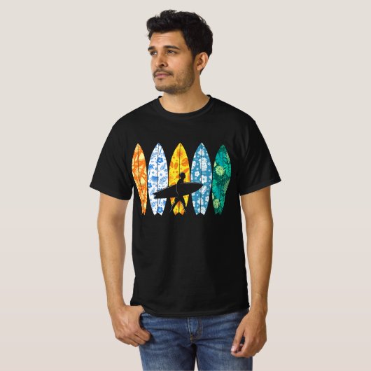 Surfboarder Hawaii Wave Surfplank Liefhebber Be T-shirt (Voorkant volledig)