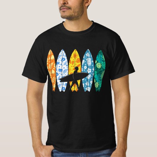 Surfboarder Hawaii Wave Surfplank Liefhebber Be T-shirt (Voorkant)