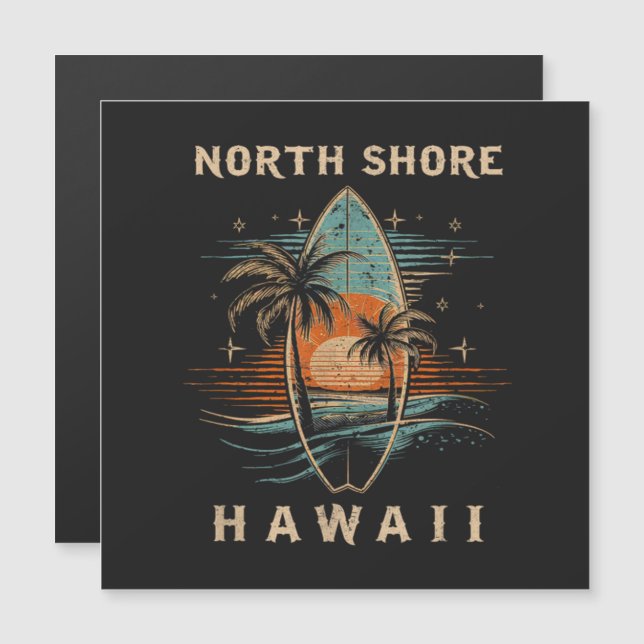 Surfboarder North Shore Hawaï  (Voorkant / Achterkant)