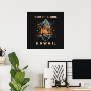 Surfboarder North Shore Hawaï Poster