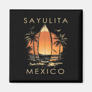 Surfboarder Sayulita Mexico Strand Surfen Surfer V Magneet