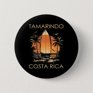 Surfboarder Tamarindo Costa Rica Beach Surfing Sur Ronde Button 5,7 Cm