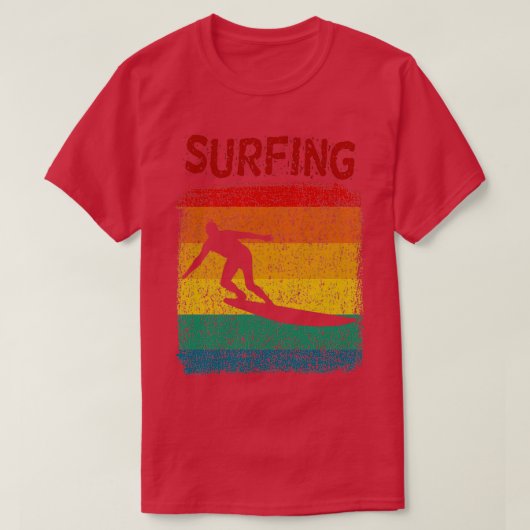 surfboarding van surfboardsurfer met drukweerrand t-shirt (Design voorkant)