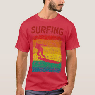 surfboarding van surfboardsurfer met drukweerrand t-shirt