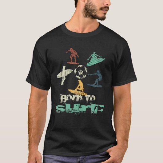 Surfboardretro Surf Mannen T-shirt (Voorkant)