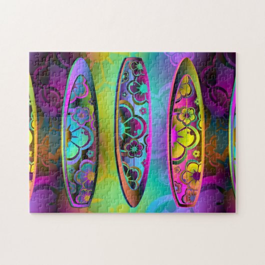 Surfboards 2A-2D Afbeelding Opties Puzzel Legpuzzel (Horizontaal)