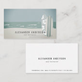 Surfboards Beach Surven Instructor Shop Blauw Visitekaartje (Voorkant / Achterkant)