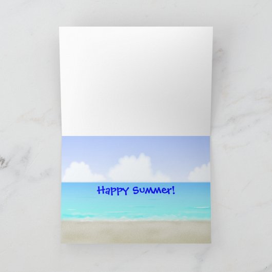 Surfboards Beach Wenskaart Kaart (Binnen)