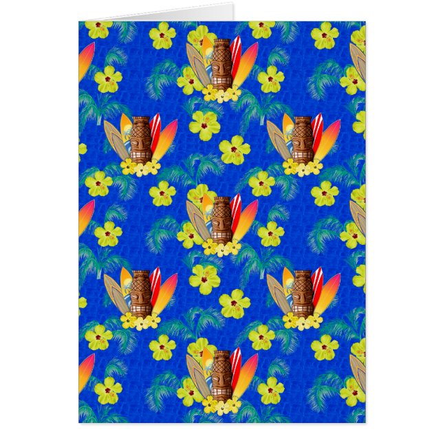 Surfboards en tiki-masker (Voorkant)