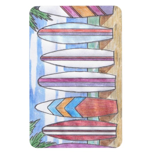 SURFBOARDS flexi magnet Magneet (Verticaal)