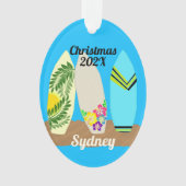 Surfboards Gepersonaliseerde Fotosjabloon Kerstmis Ornament (voorkant)