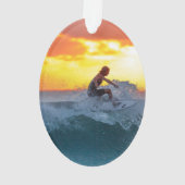 Surfboards Gepersonaliseerde Fotosjabloon Kerstmis Ornament (achterkant)