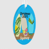 Surfboards Gepersonaliseerde Fotosjabloon Kerstmis Ornament (voorkant)