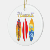 Surfboards Hawaii Keramisch Ornament (Links)