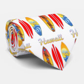 Surfboards Hawaii Stropdas (Opgerold)