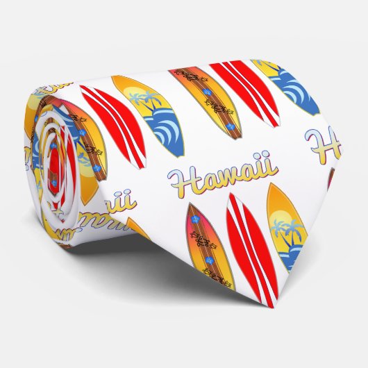 Surfboards Hawaii Stropdas (Opgerold)