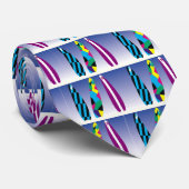 SURFBOARDS kleurrijke surfende zomersport Stropdas (Opgerold)