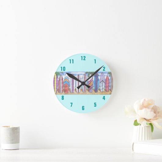 SURFBOARDS-klok Ronde Klok (Huis)