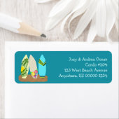 Surfboards label met standaard terugzendadres (Insitu)