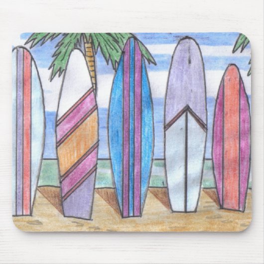 SURFBOARDS mousepad Muismat (Voorkant)