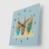 Surfboards on the sand vierkante klok (Hoek)