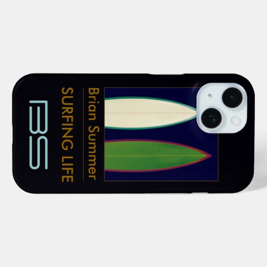 surfboards op maat van surf Case-Mate iPhone case (Achterkant (horizontaal))