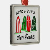 Surfboards Swell kerstversiering Metalen Ornament (Rechts)