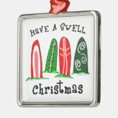 Surfboards Swell kerstversiering Metalen Ornament (Links)