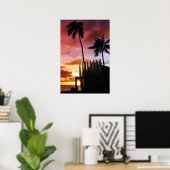 Surfboardzonnescherm Poster (Thuiskantoor)