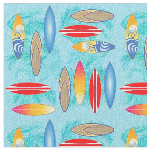 Surfbooards en palmbomen stof (Close Up)