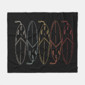 surfbord fleece deken (Voorkant (Horizontaal))