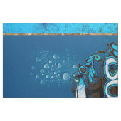 Surfbord met decoratieve bloemelementen stof (Fat Quarter)