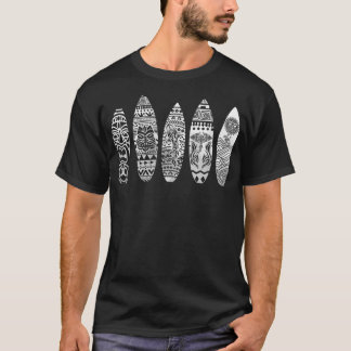 Surfbord  Retro Maori Surfboarder T-shirt
