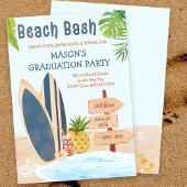 Surfbord voor Bash Graduh Party Kaart