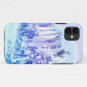 Surfbordoment in pastblauw Case-Mate iPhone case (Achterkant (horizontaal))