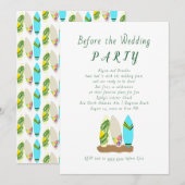 Surfbordontwerp voor huwelijksuitnodiging kaart (Voorkant / Achterkant)