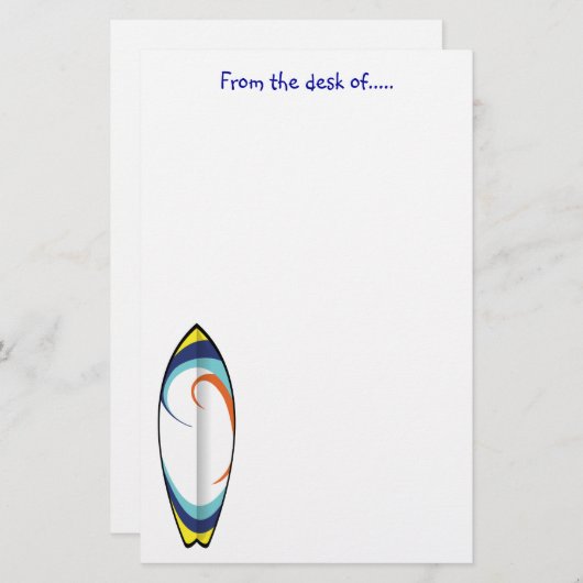 Surfbordpapier Briefpapier (Voorkant / Achterkant)