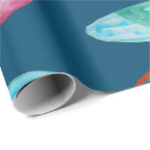 Surfbordpatroon waterverf cadeaupapier (Rol Hoek)