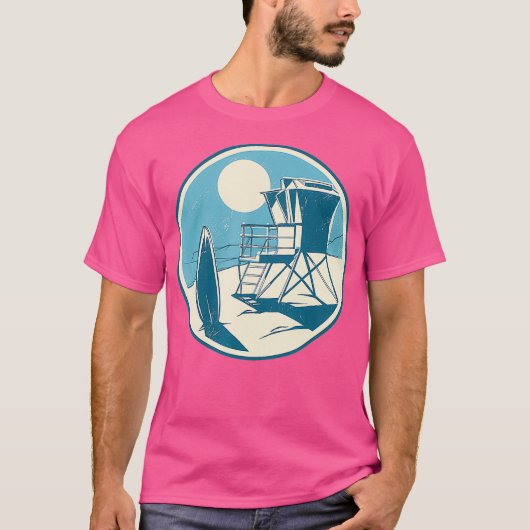 Surfbordrempelvormig Surf voor beschermende standa T-shirt (Voorkant)