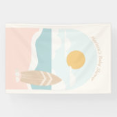 Surfbordstrand Baby shower Spandoek (Horizontaal)