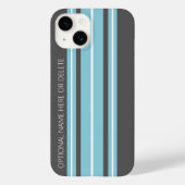 Surfbordstrepen - Grijze en blauwe races Case-Mate iPhone Case (Achterkant)