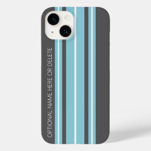 Surfbordstrepen - Grijze en blauwe races Case-Mate iPhone 14 Hoesje