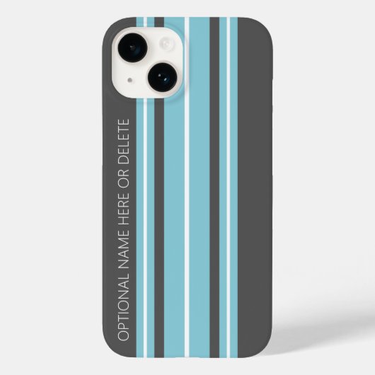 Surfbordstrepen - Grijze en blauwe races Case-Mate iPhone Case (Achterkant)