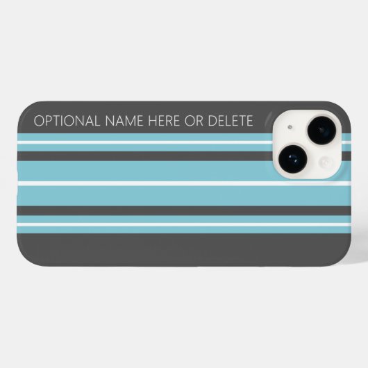 Surfbordstrepen - Grijze en blauwe races Case-Mate iPhone Case (Achterkant (horizontaal))