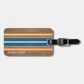  Surfbordstrips - Subtle Wood Background Bagagelabel (Voorkant horizontaal)